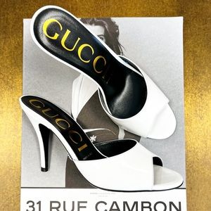 Gucci Leather Heel Slides